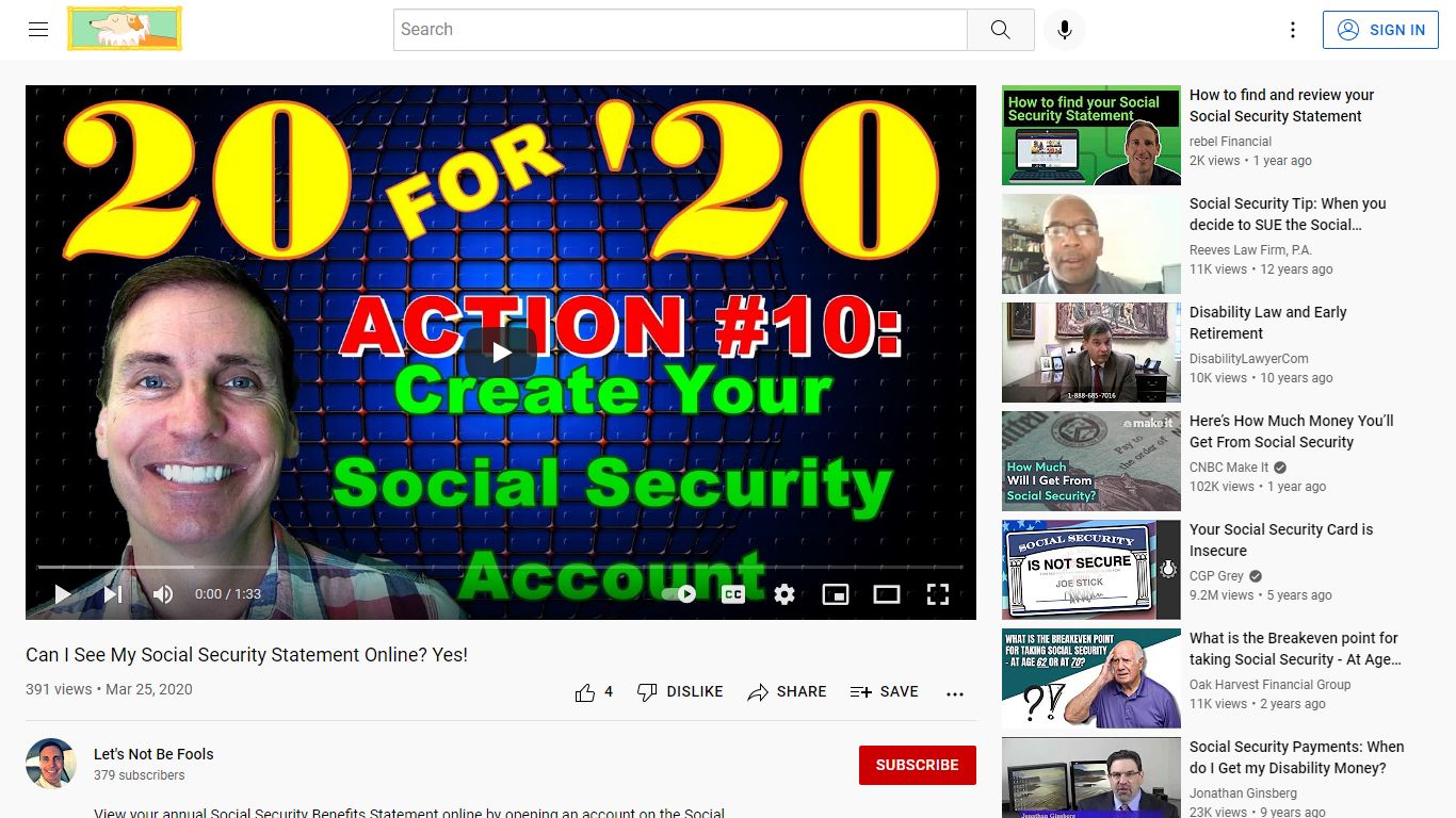 Can I See My Social Security Statement Online? Yes! - YouTube